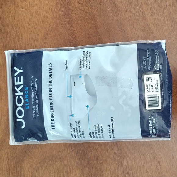 Jockey Elance Poco Briefs Underwear 2 Pack Black Men’s Size Large 36 - 38 - Picture 2 of 7